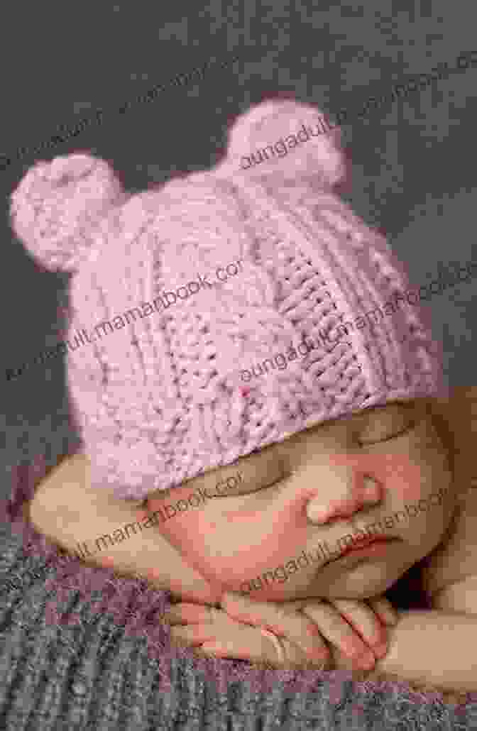 A Baby Wearing The Bonnet And Booties, Looking Utterly Adorable And Cozy. Grandma S Peek A Boo Crochet Pattern #131 For Bonnet Booties