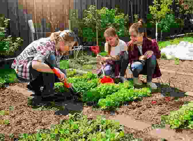 A Group Of Children Planting Seedlings In Raised Garden Beds In An Outdoor Community Garden Gardening For Kids With No Garden: Teach Children Self Sufficiency In Small Spaces Growing Vegetables And Fruits From Seed To Plant In Eco Friendly Grow Bags Brilliant For Patios Balconies Rooftops