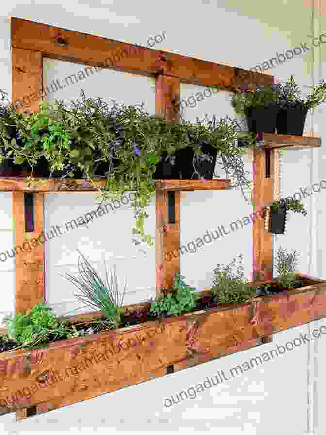A Lush Vertical Garden With Aromatic Herbs Growing In Vertical Planters Mounted On A Wall Gardening For Kids With No Garden: Teach Children Self Sufficiency In Small Spaces Growing Vegetables And Fruits From Seed To Plant In Eco Friendly Grow Bags Brilliant For Patios Balconies Rooftops