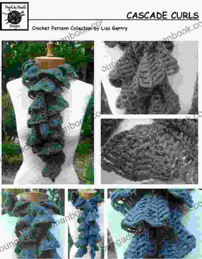 Cascade Curls Crochet Pattern 112 Ruffled Scarf