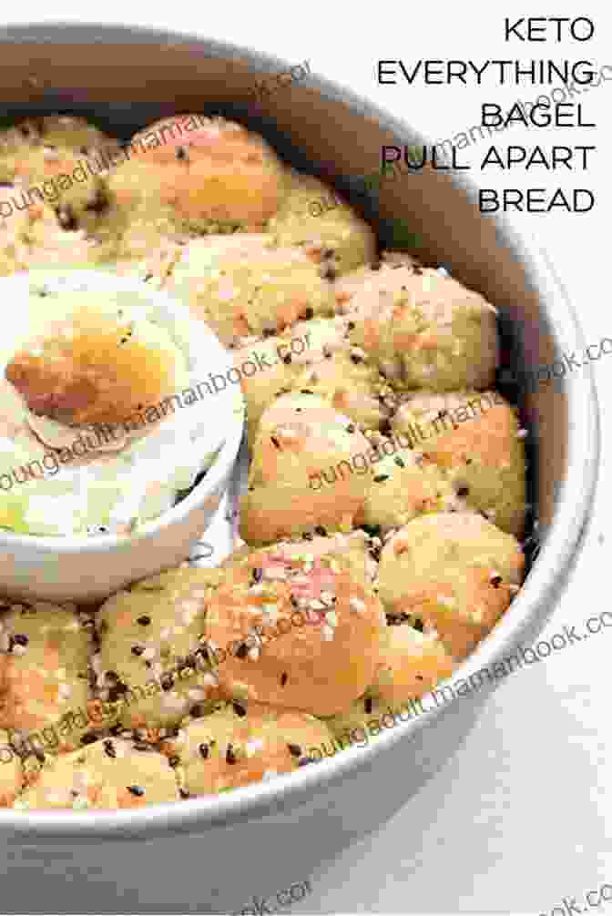 Savory And Aromatic Everything Bagel Keto Bread, Topped With Garlic, Onion, And Sesame Seeds Keto Bread Cookbook: 15 Rare And Delicious Keto Bread Recipes