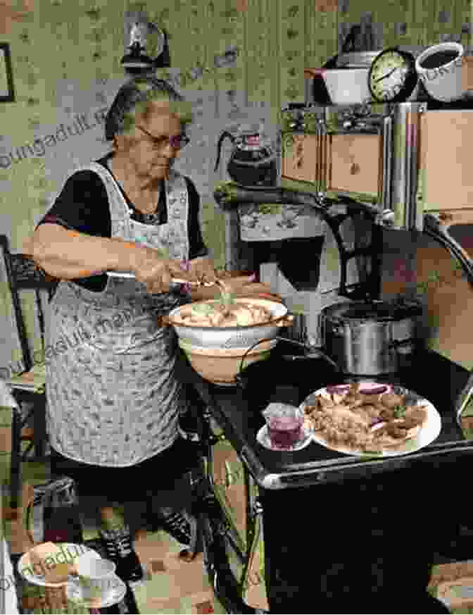 Teresa, An Elderly Italian American Woman, Is Cooking Dinner In Her Kitchen. She Is Wearing A Traditional Italian Apron And Has Gray Hair And Wrinkles. Tessie S Tales: Stories Of Growing Up Italian In New York City