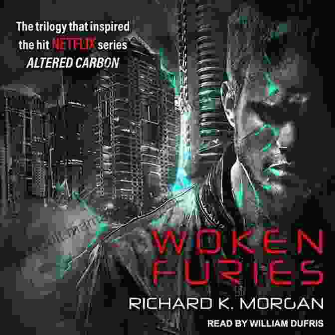 Woken Furies Novel Cover Featuring Takeshi Kovacs In A Futuristic Setting Woken Furies (Takeshi Kovacs Novels 3)